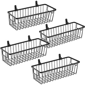 SheeChung farmhouse wire bin wall-mount four-pack for stylish, space-saving organization.