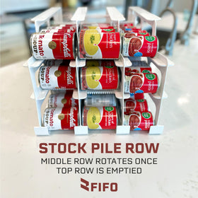 Shelf Reliance FIFO pantry rack durable construction supports long-term use.