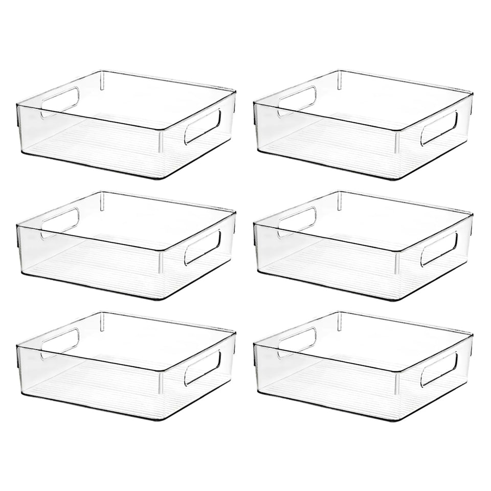 ShelfShaper clear storage bin for kitchen keeps ingredients visible and organized.