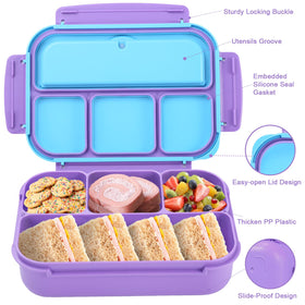 Shell and Turtle bento box with sauce jar lid for condiments and dipping
