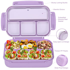 Shell and Turtle bento box with silicone gasket lid prevents leaks during transport.