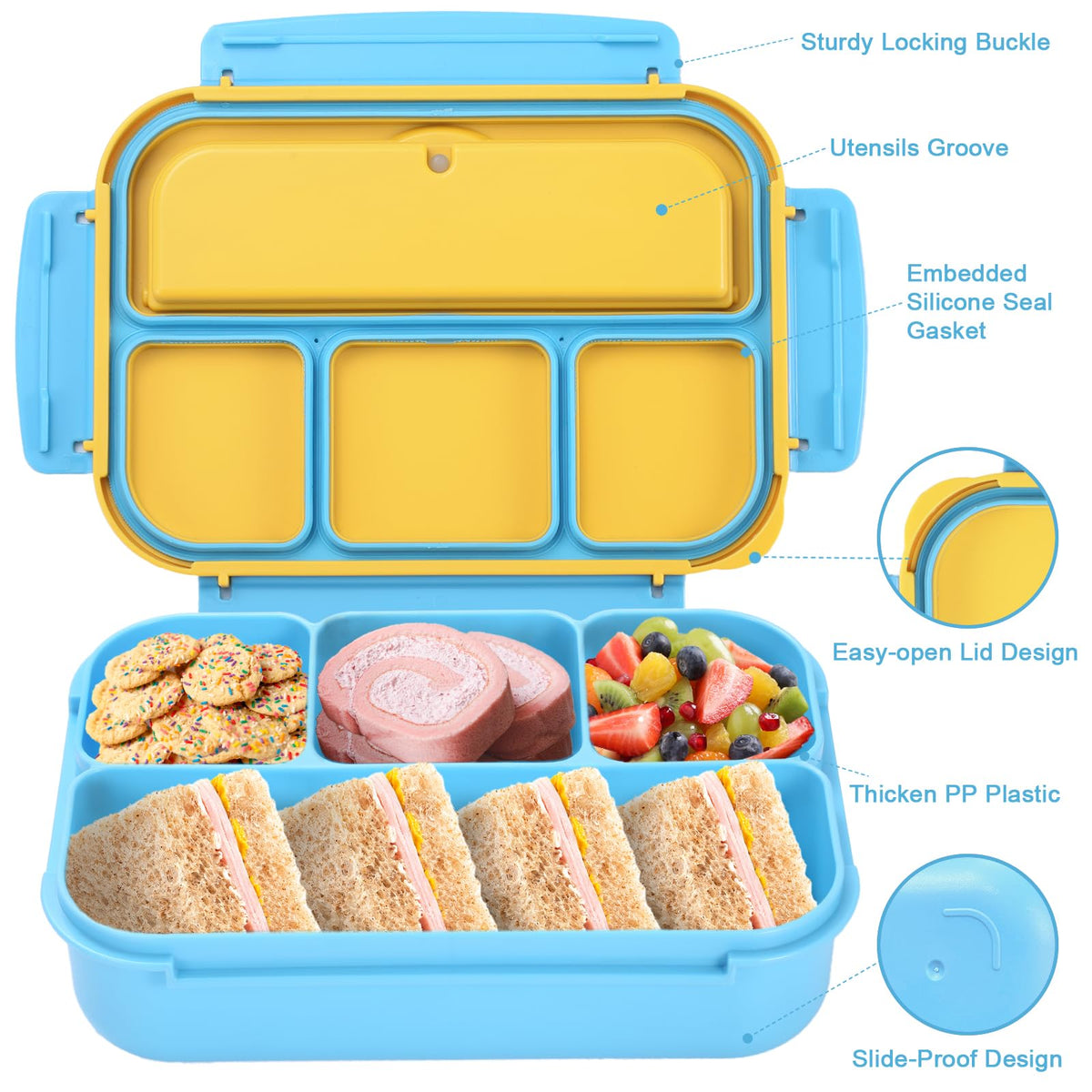 Shell and Turtle utensils included for convenient on-the-go lunches.
