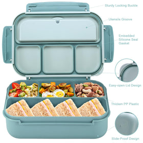 Shell and Turtle four-compartment layout keeps flavors separate during lunch.