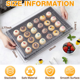 Shellwei 18x12 inch plastic catering trays with lids showing a secure cover.