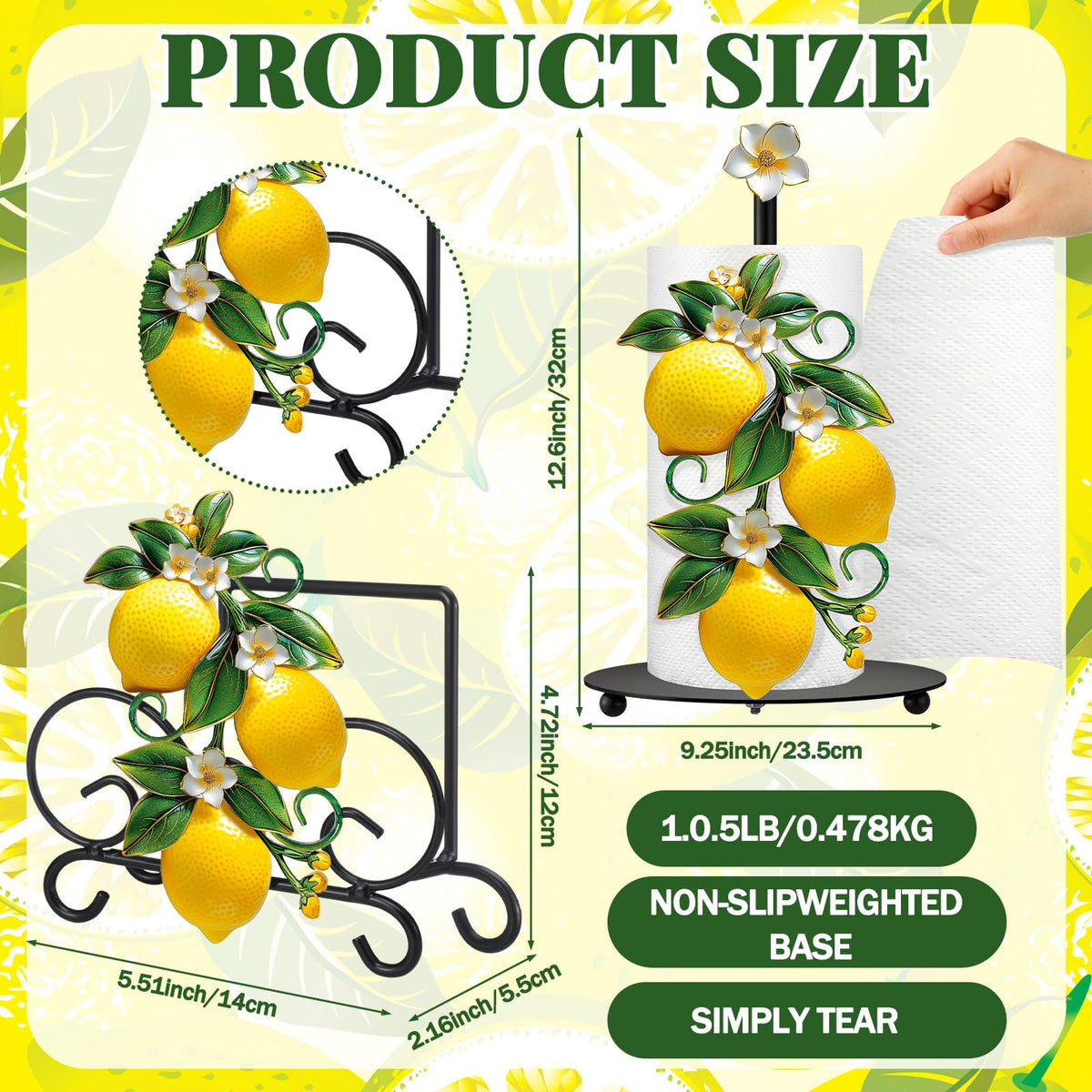 Shellwei lemon napkin holder compact size for easy table organization