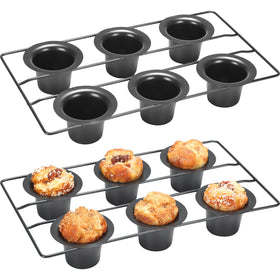 Shellwei 12-cup popover pan set ready for muffins and desserts.