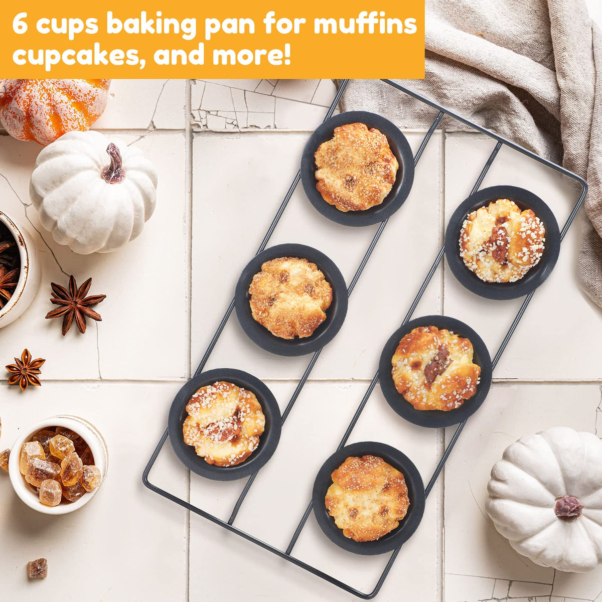 Shellwei muffins cooling from the 12-cup cups for serving.