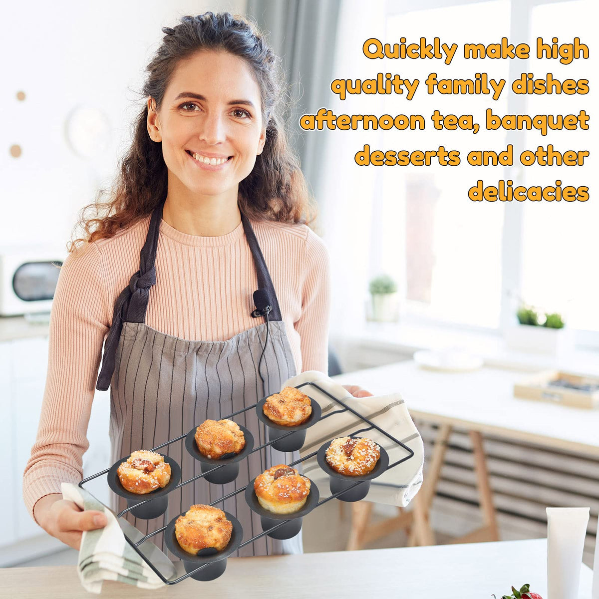 Shellwei popover pan close-up highlights durable carbon steel with nonstick finish.