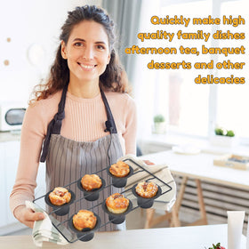 Shellwei popover pan close-up highlights durable carbon steel with nonstick finish.