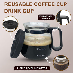 Shelprojsu easy-grip handle provides comfortable hold for 16-ounce capacity