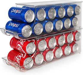 ShelfShaper Soda Can Organizer with Lids, closed lid view showing neat can storage