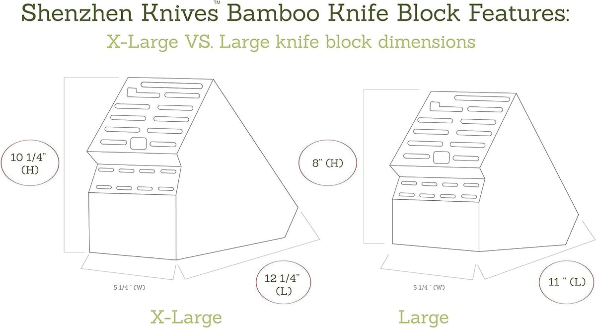 Shenzhen Knives bamboo knife block makes a thoughtful gift for home cooks