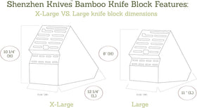 Shenzhen Knives bamboo knife block makes a thoughtful gift for home cooks