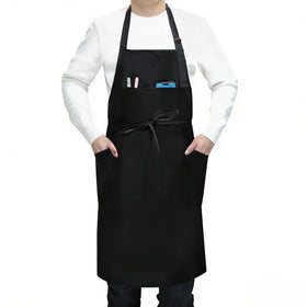 SHEOMERN 3pcs apron set for organized cooking and easy access.