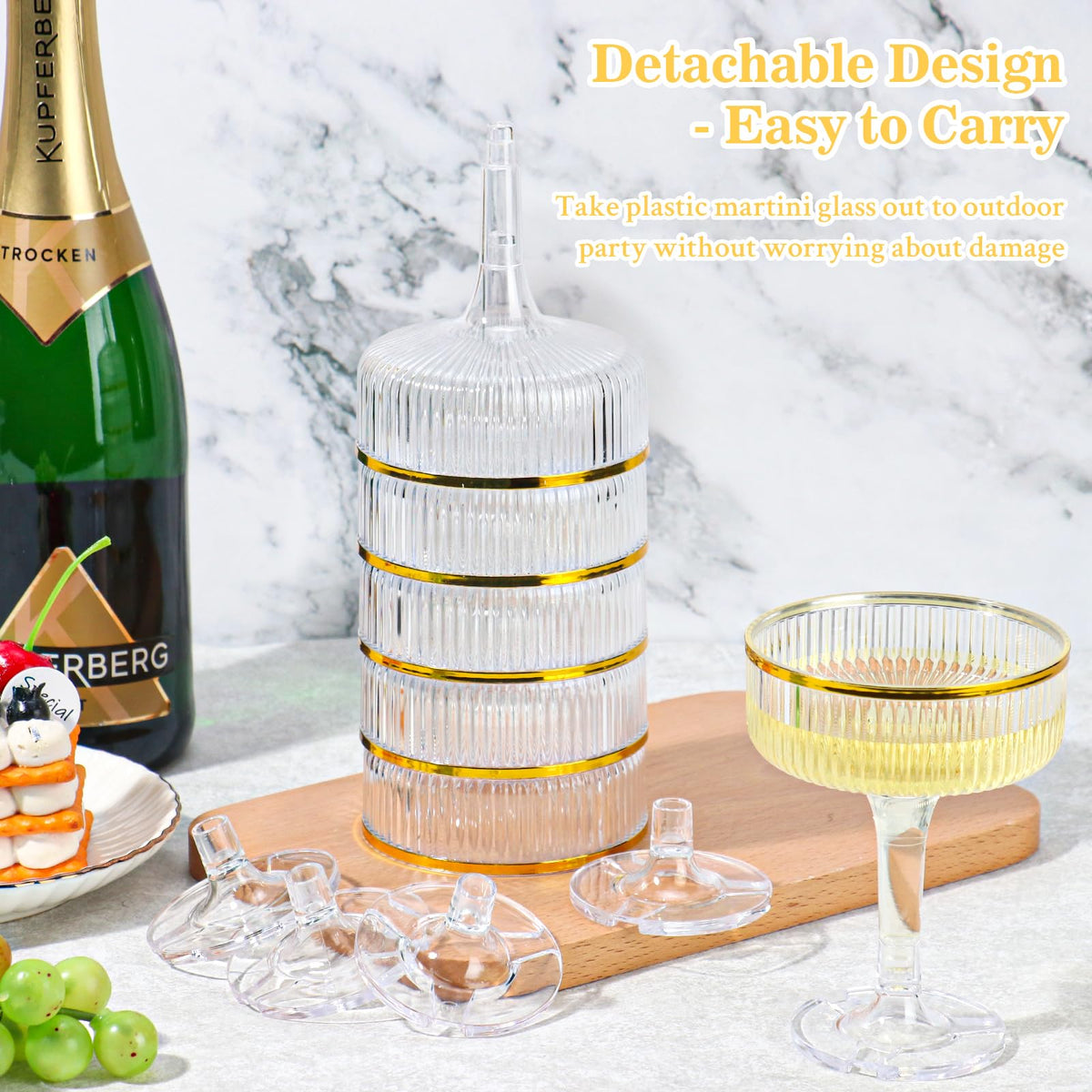 SHIQIKEJIPTY 30-pack glasses simplify catering and efficient storage