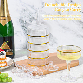 SHIQIKEJIPTY 30-pack glasses simplify catering and efficient storage