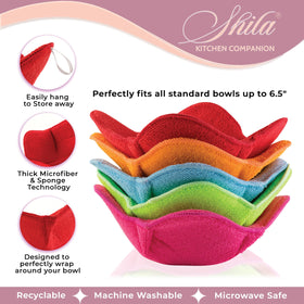 SHILA Bowl Snuggies microwave-safe design lets you heat meals safely.