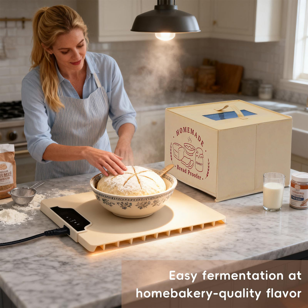 SHINEBBYS raised cooling feet promote airflow and countertop safety