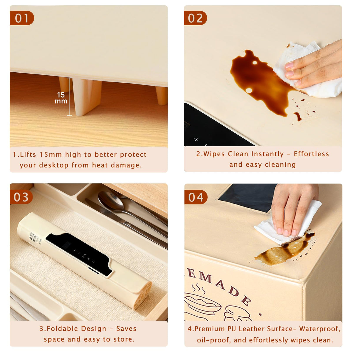 SHINEBBYS waterproof inner aluminum and PU leather surface for easy cleaning
