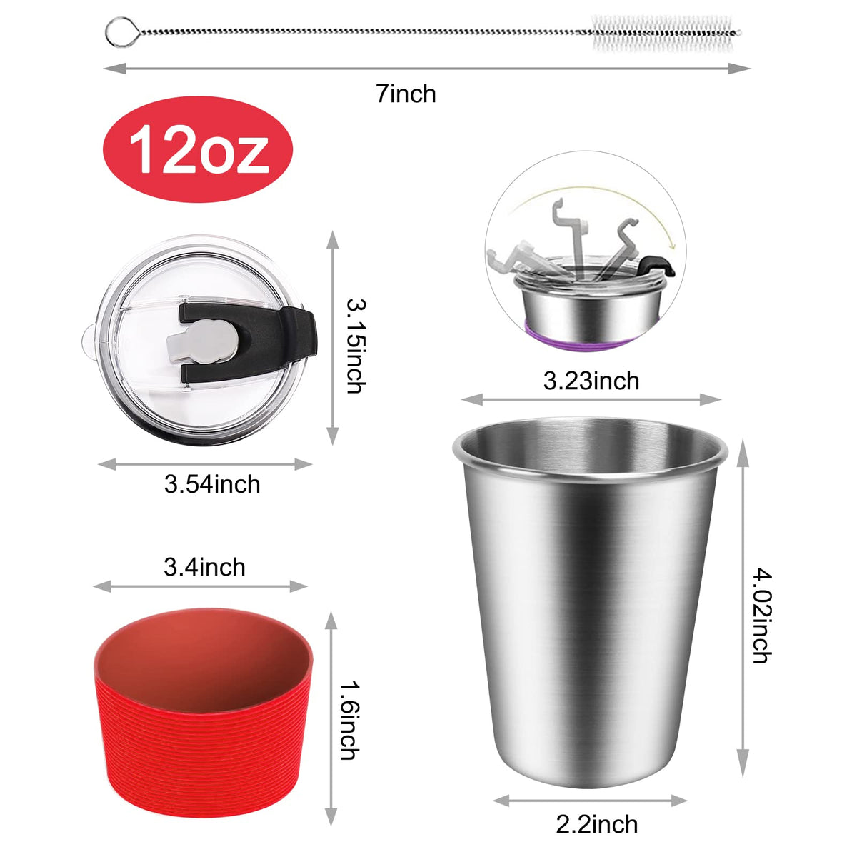 ShineMe 12oz stainless steel cup with leak-proof lid for classroom use.