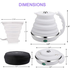 ShineMe upgrade travel kettle 555ml capacity ready for on-the-go use.