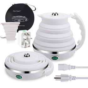 ShineMe upgrade travel kettle collapsed for compact packing.
