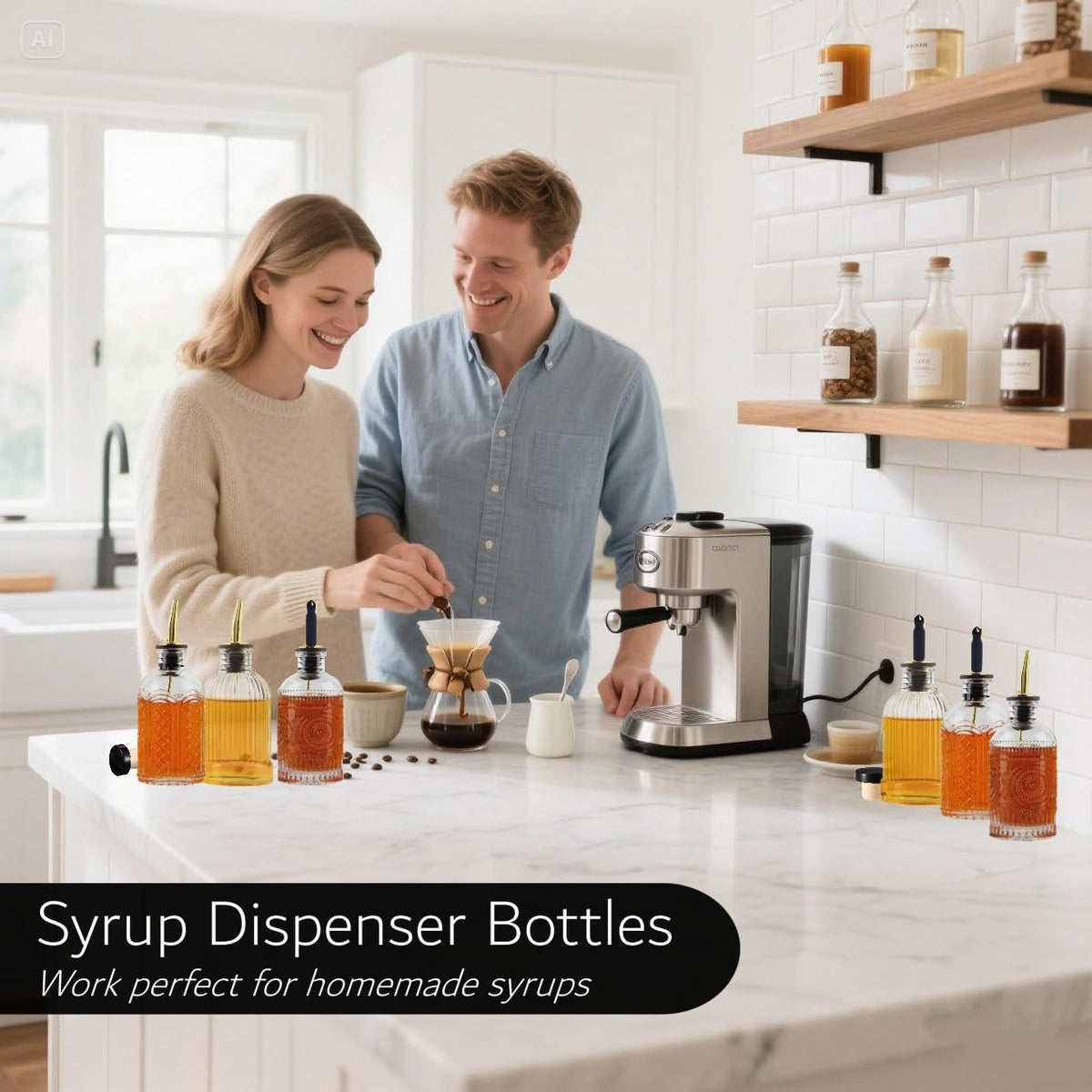 Shining Craft metal pour spout enables controlled syrup flow