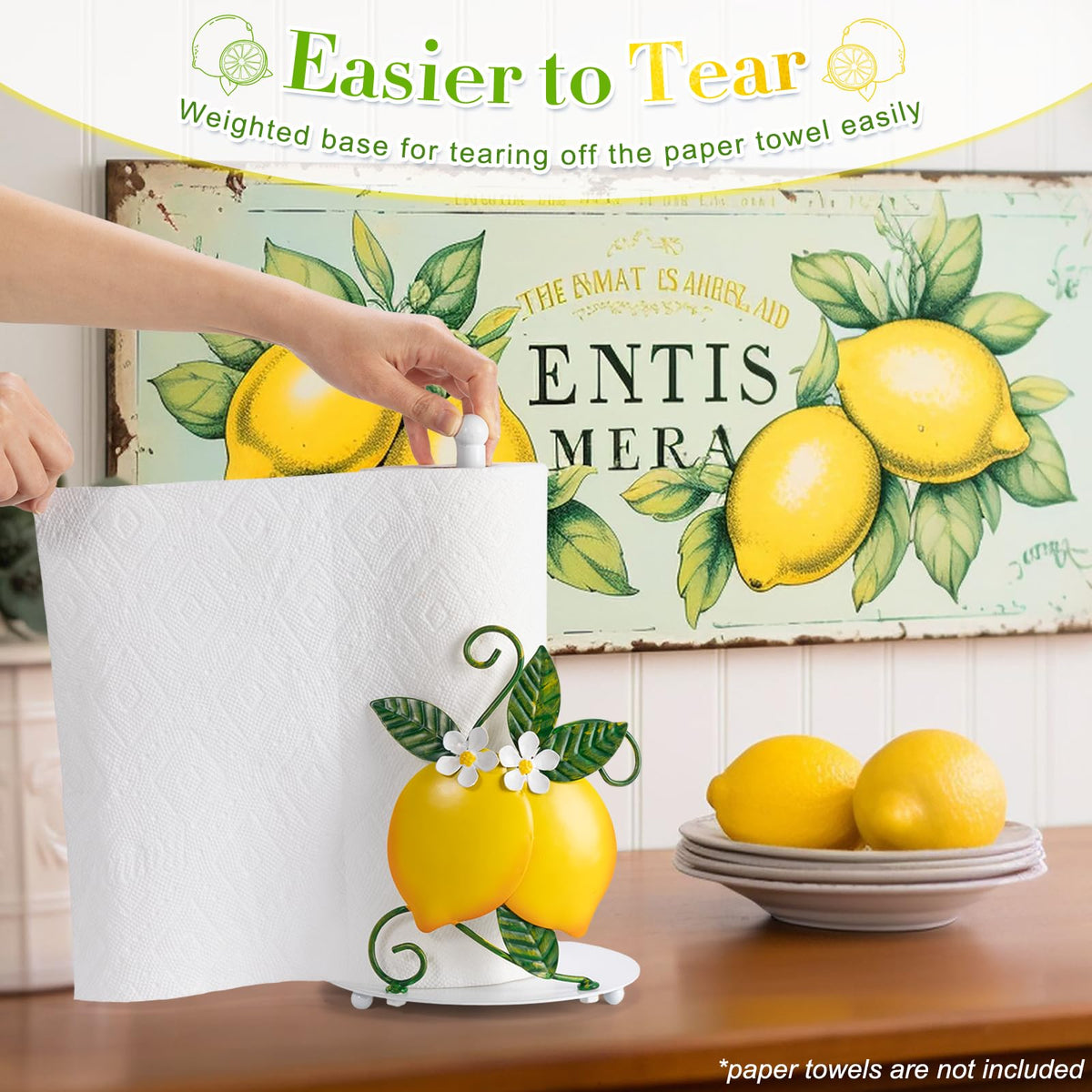 Shinlar Lemon Flowers detail showcases greenery and blossoms for farmhouse charm.