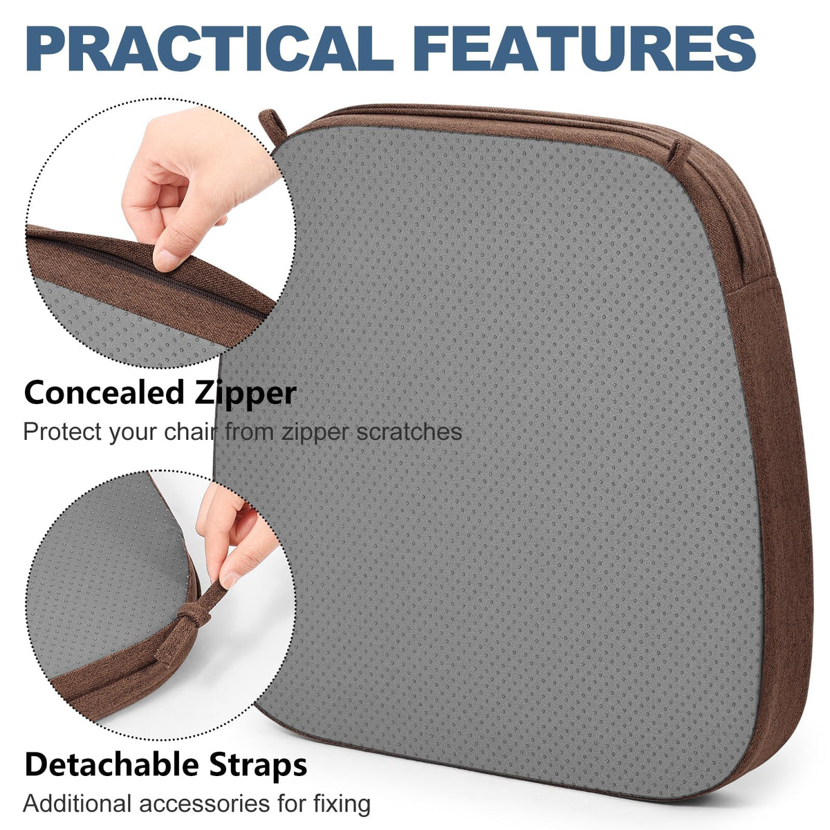 Shinnwa hidden zipper with protective flap protects chair finish