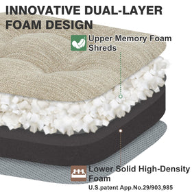 Shinnwa cushions with high-density base provide stable support.