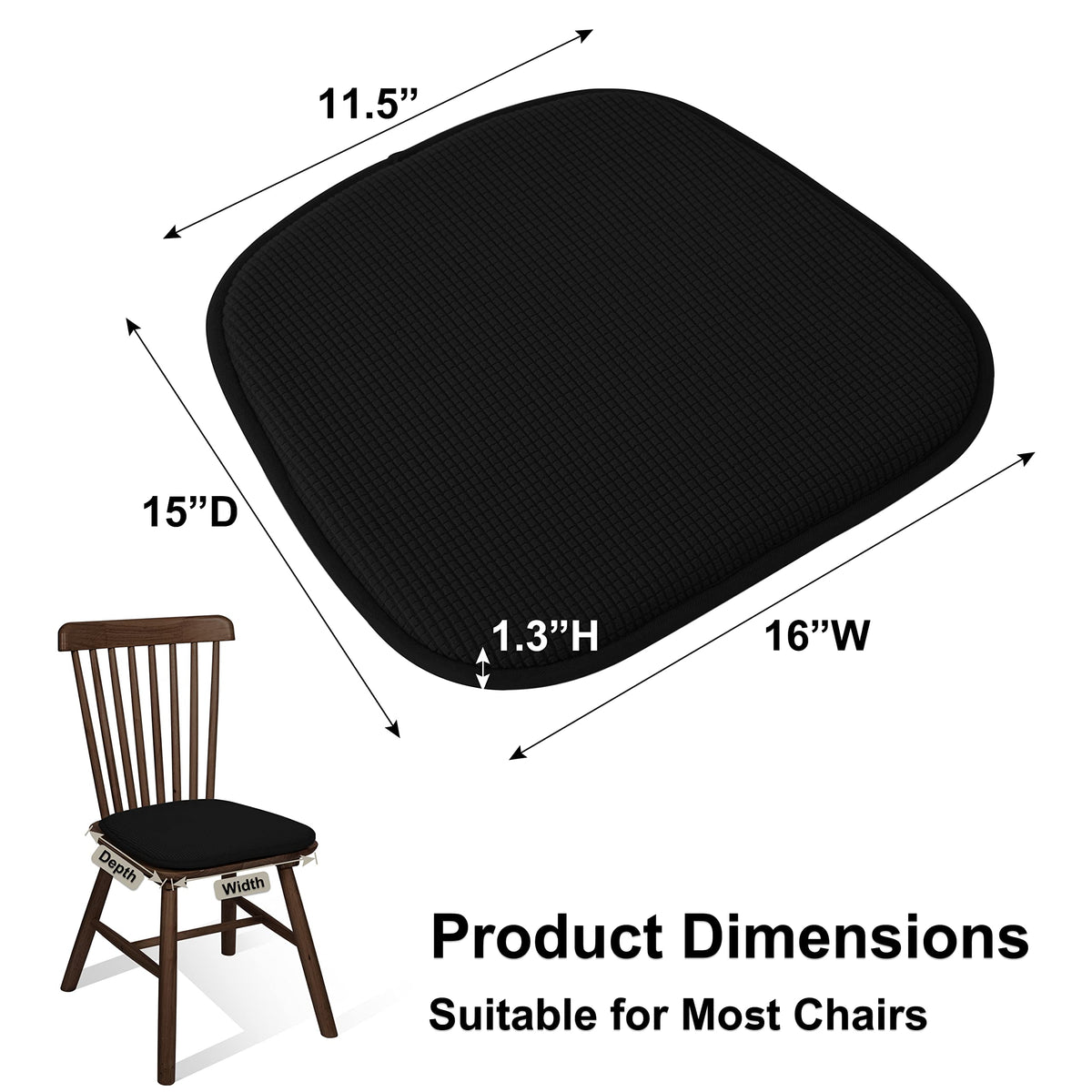 Shinnwa U-shaped design fits most chairs for versatile use.