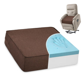 Shinnwa gel memory foam cushion close-up with soft fabric and durable stitching