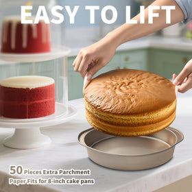 Shinsin 50 pre-cut parchment papers pack for quick release and cleanup.