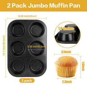 Shinsin Jumbo Muffin Pan 6-Cup deep cups ideal for oversized muffins