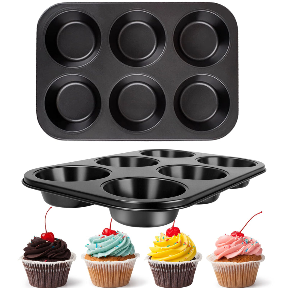 Shinsin Jumbo Muffin Pan 6-Cup top view suitable for large muffins and bites