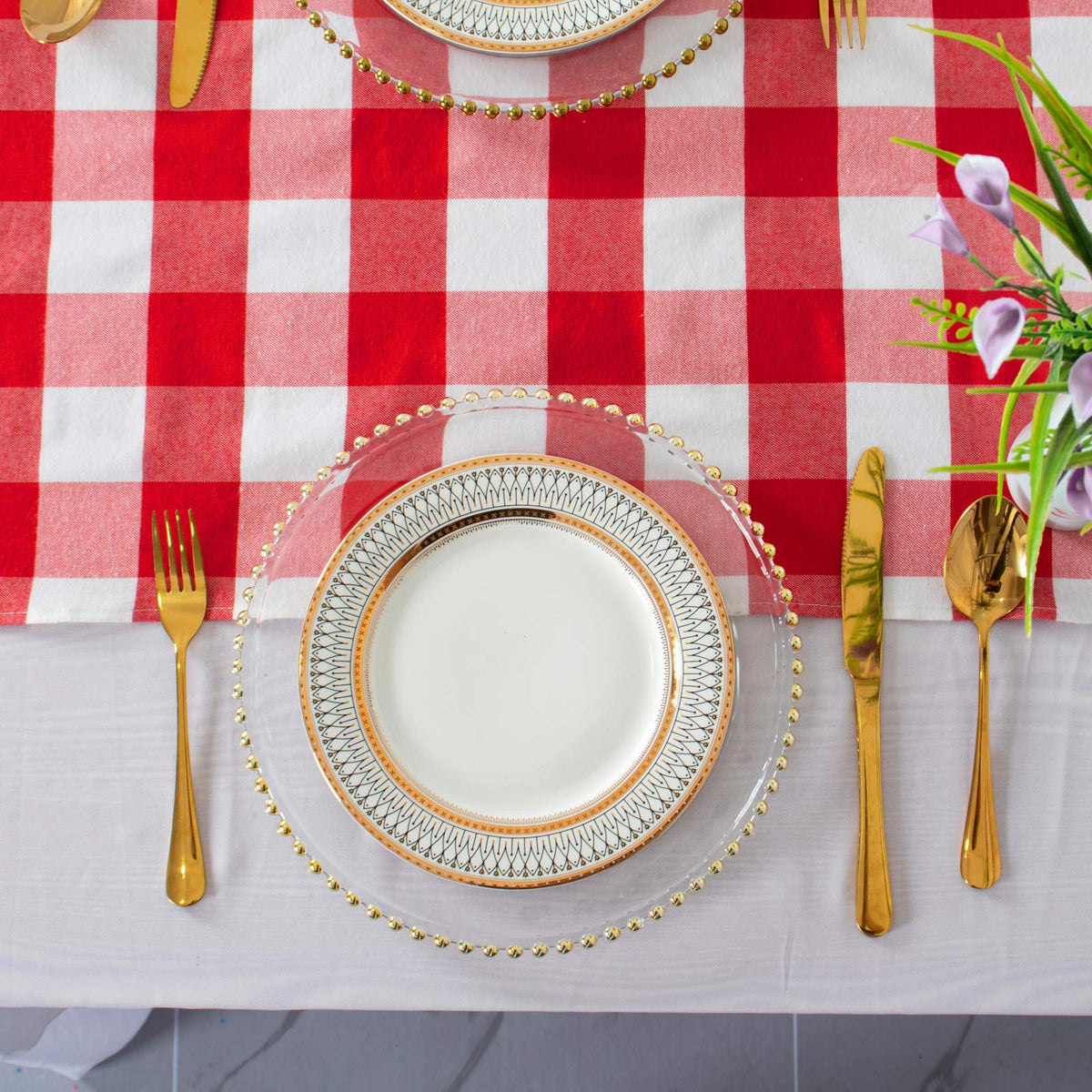 ShinyBeauty soft cotton runner close-up showing durable folded border and neat stitching