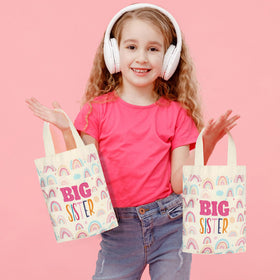 Shinylin rainbow cloud design tote and mug combo for bright, practical outings.