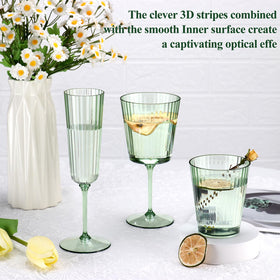 SHIQIKEJIPTY sage green champagne flutes color enhances festive ambiance