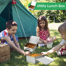 Shirin Packaging vintage metal lunch box texture emphasizes retro charm.