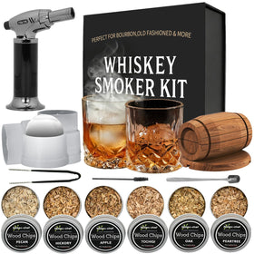 SHLLKTTRY whiskey smoker kit with torch for dramatic cocktails at home