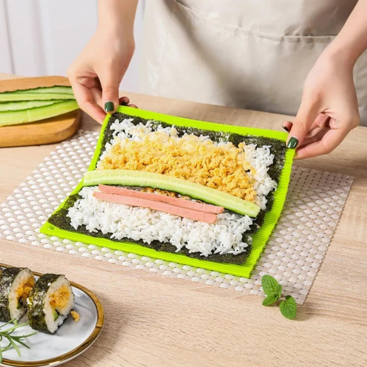 Shofilt silicone sushi mat dishwasher safe for quick cleanup