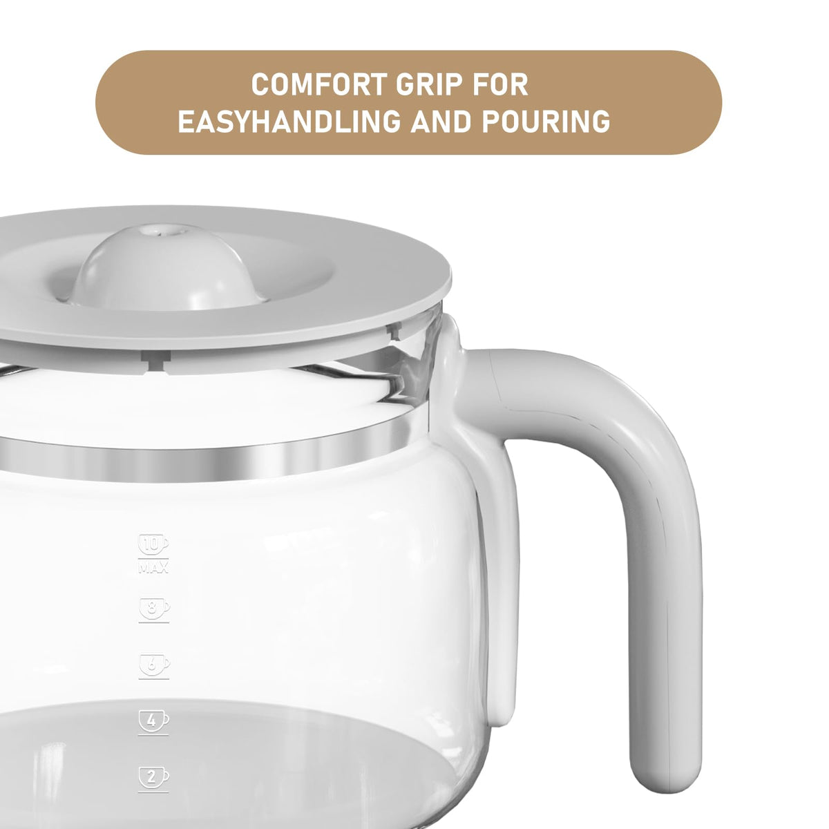 Shonshon 10-Cup Carafe top view showing wide mouth for easy cleaning