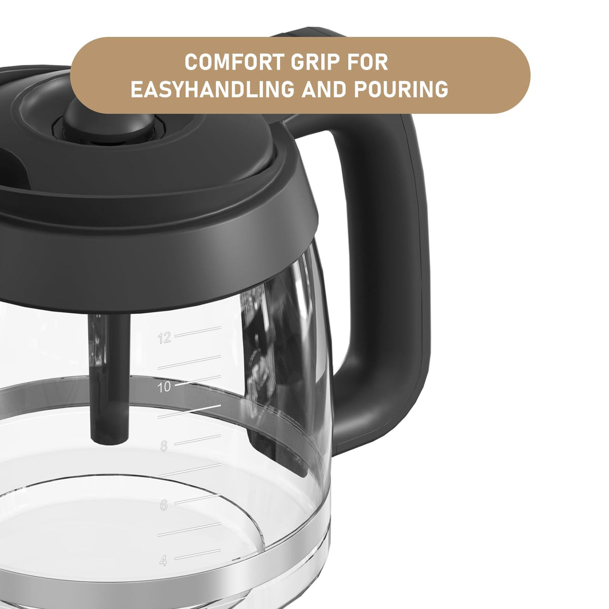 Detachable lid on Shonshon CE200 carafe for easy cleaning access