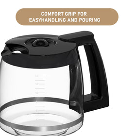 Shonshon borosilicate glass carafe resists condensation and lasts.