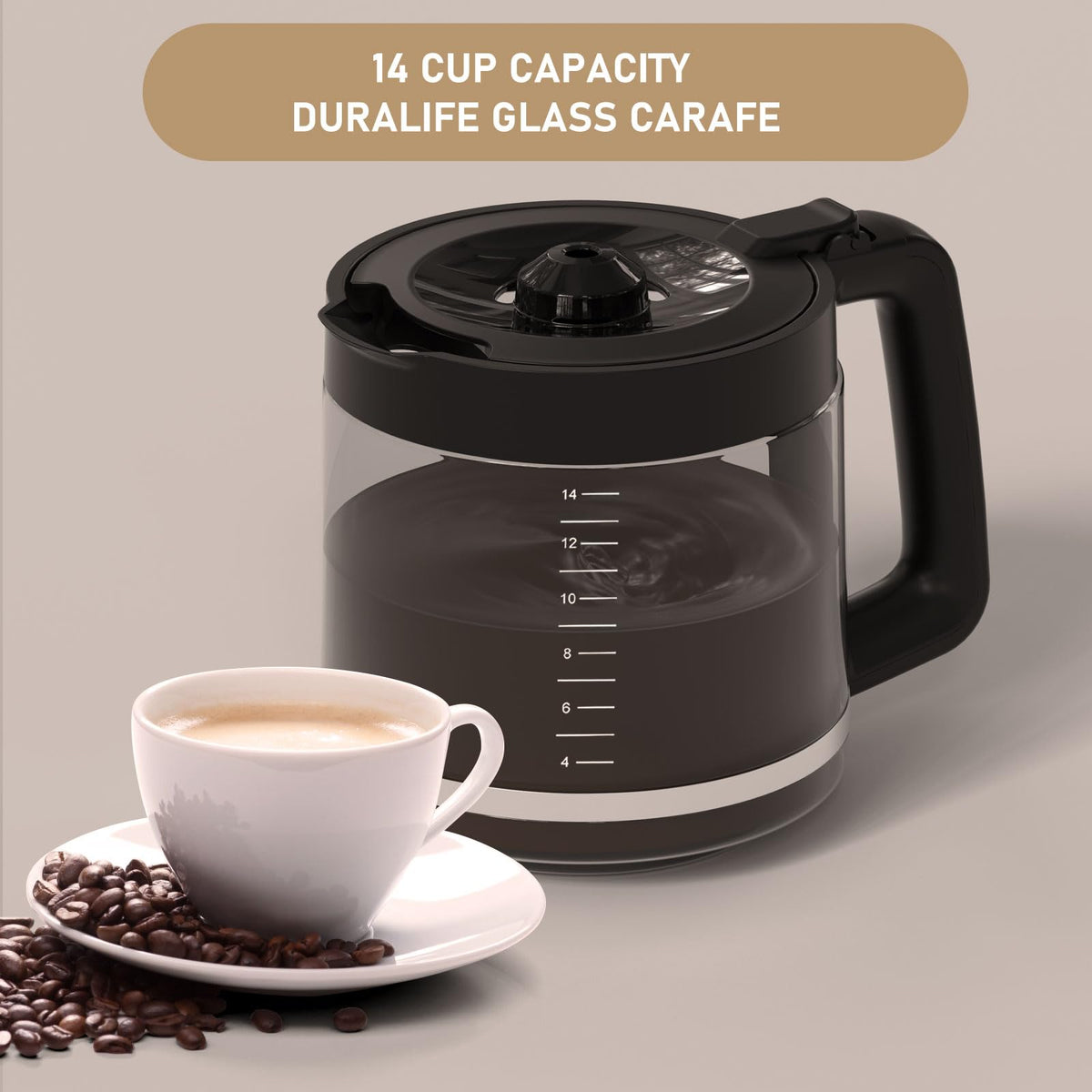 DCM201CP-compatible Shonshon carafe designed for XL 14-Cup PRO