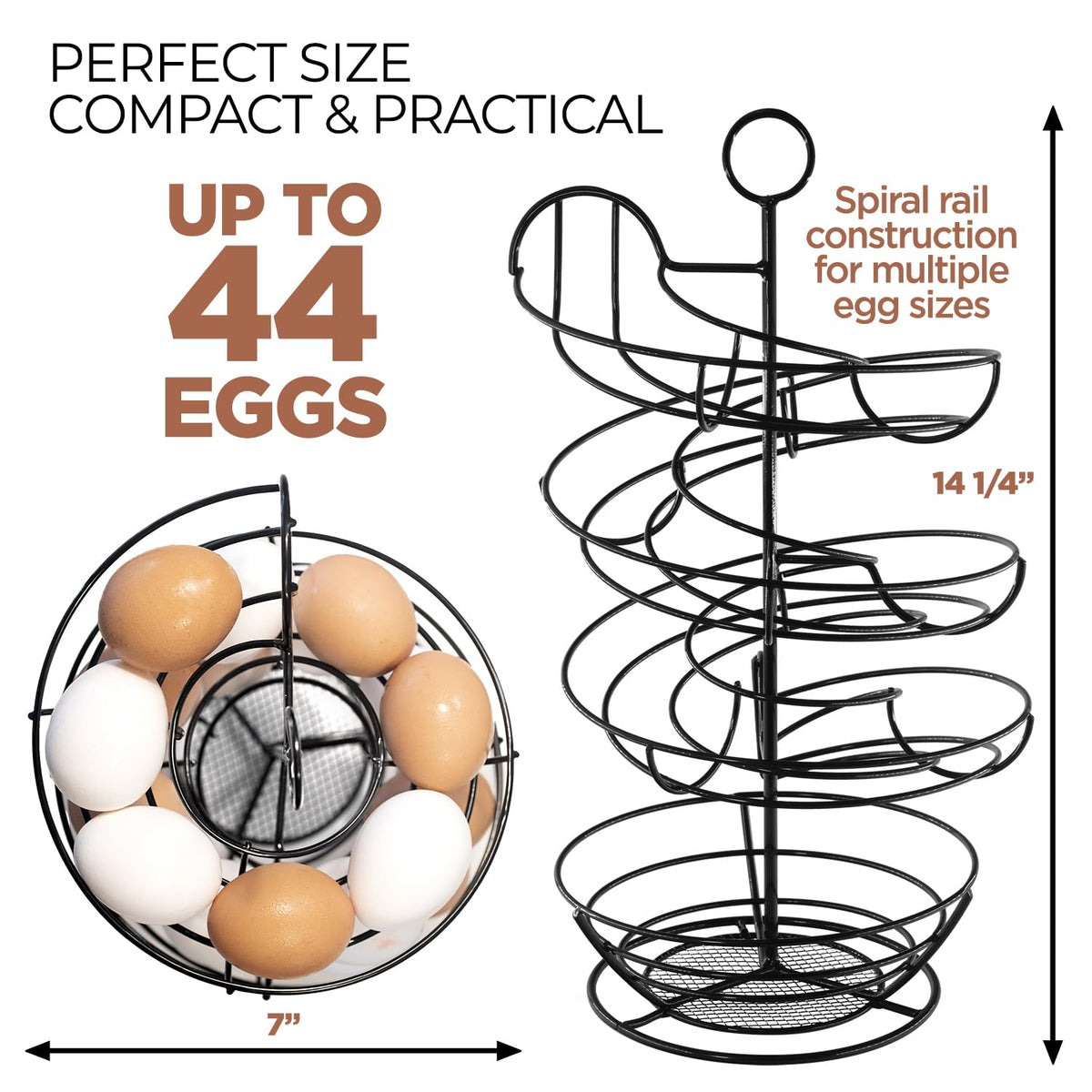 Shop Square Egg Skelter spiral design enables easy rotation and first-in-first-out access