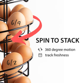 Shop Square Spiral Egg Holder with black finish suits modern kitchens.