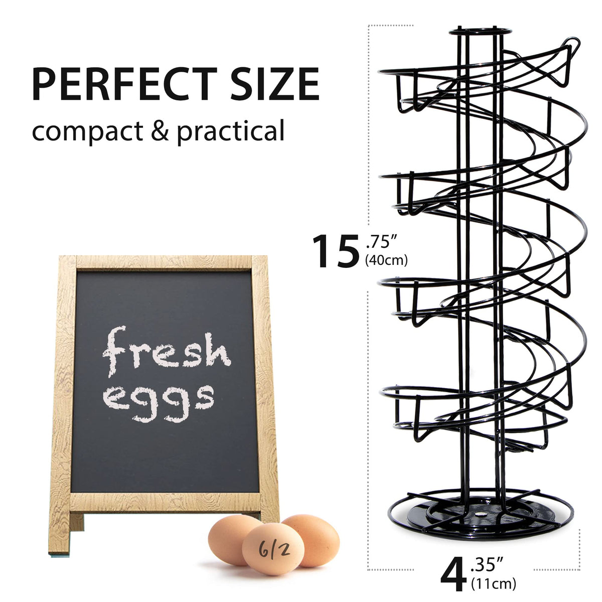 Shop Square Spiral Egg Holder Countertop assembled for immediate use.