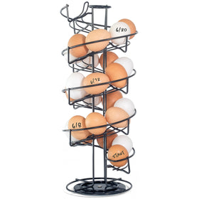 Shop Square Spiral Egg Holder Countertop side view shows easy access to eggs.