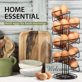 Shop Square Spiral Egg Holder non-slip base keeps rack steady.